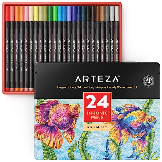 Arteza® Inkonic® 24 Fineliner Pen Set